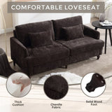 COOLMORE Mid Century Modern chenille Fabric Loveseat sofa, 2-Seat Upholstered Loveseat Sofa Modern W395P151900