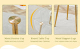 Round dining table with glass top, gilded metal legs, exquisite living, starting from details, W1151P205872