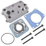 Truck Air Brake Compressor Cylinder Head Silver with Valves Fit for Mercedes-Benz 0011301215 04121116