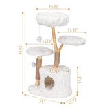 Modern Cat Tree, Natural Branch Cat Tower, Luxury Cat Condo, Indoor Cat Furniture, Kitten Cat Gift, W2181P144452