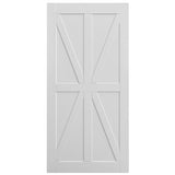 CRAZY ELF 32" x 80" Star Style Real Primed Door Slab, DIY Panel Door, Modern Interior Barn Door, W93642083