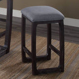 Weathered Espresso and Grey Counter Height Stool B062P189106