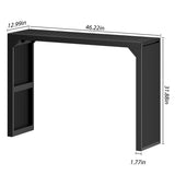 46" Solid Wood Narrow Console Table Black for Living Room, Foyer T3210P298182