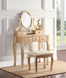 Ashley Wood Make-Up Vanity Table and Stool Set, Ashley Wood Makeup Vanity Table and Stool Set, Gold T2574P265586