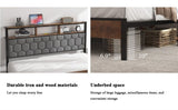 Queen Bed Frame Headboard, wooden platform bed frame, bedside with soft packaging and 2 USBs, no W636P317033