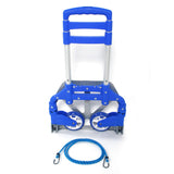 Portable Folding Collapsible Aluminum Cart Dolly Push Truck Trolley Blue 29196666