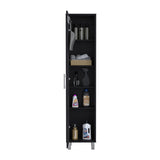 Laska 70" Tall Storage Cabinet Broom Closet with Broom Hangers,and Four Shelves B070P210745