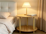 2-Tier Round End Table, Small Side Table For Room, Round Corner Table for Small Spaces, 70946243