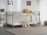 Twin Size Metal Bunk Bed for Kids Teens Adults, Heavy Duty Metal Bunk Bed with Ladder & Full-Length 15768305