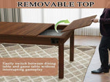 63" x 40" Board Game Table with Removable Table Top for 46 Players, Gaming and Dining Table with 91839118