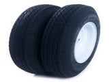 2x Tralier Tires Tubeless 480-8 4.80 X 8 8" B 5 Lug Hole Bolt Wheel White 4 Ply 75909727