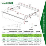 ZNTS DA4734W Series Door Window Awning Made of 0.137 Inch Thick Crystal Solid Polycarbonate Sheet and W2205P180054