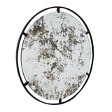 ZNTS D31.5x0.5" Theodor Mirror with industrial design Round Mirror with Metal Frame for Wall Decor & W2078124323