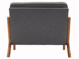 Oak Armrest Oak Upholstered Single Lounge Chair Indoor Lounge Chair Dark Grey 17272557
