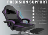 Gaming Chair with Pocket Spring Cushion and Footrest, Ergonomic Computer Chair for Adults, 59015480
