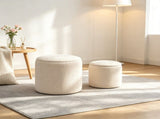 Cream White 2-Piece with Storage Stool, Removable Wood Lid, Hidden Space 69802650