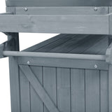 K&K 53.3" Outdoor Kitchen Island with Raised Shelf, Solid Wood Storage Cabinet with Stainless Steel N707P250628G