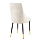 Beige Dining Chairs Set of 2 Living Room Chair Modern Kitchen Armless Side Chair W1164P320224