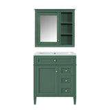 ZNTS 30'' Bathroom Vanity with Top Sink, Modern Bathroom Storage Cabinet with 2 Drawers and a Tip-out 61093027