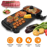 ZNTS 2 in 1 Hot Pot with Grill, Electric Hot Pot 2 in 1 Hot Pot BBQ Grill, Removable Hotpot Pot 1300W 44812159