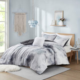 Twin/Twin XL Watercolor Tie Dye Printed Comforter Set with Throw Pillow B035P203246