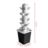 25-pots Vertical Garden Planter Smart Garden Kit with Pump Movable Water Tank for Gardening Lover 77093138