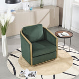 COOLMORE Corduroy Barrel Chair, Comfortable Accent Sofa Chair for Living Room, 360 Degree W395P220271