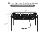 Outdoor Camp Stove High Pressure Propane Gas Cooker Portable Cast Iron Patio Cooking 26244538