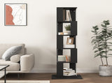 360&deg Rotating Bookshelf with Acrylic Plate, 5-Tier Tall, Floor Rack Simple Bookcase, Modern W409P167481