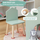 3 Pieces Wooden Kids Table and Chair Set - Inclined Chalkboards Ergonomic 70905908