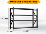 Heavy Duty Garage Shelving Units 64.5"H"67"W 21.6"D, 4-Tier Steel Adjustable Metal Storage 92709284