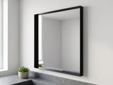 22"x30" Bathroom Wall Mounted Mirror Vanity Rectangular Mirror with Deep Frame, Black 29387659
