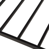 Metal Daybed Platform Bed Frame with Trundle Built-in Casters, Twin MF189577AAB