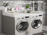 (58" Width x 28" Depth) Washer Dryer Countertop with Non-slip Pads, Laundry Wood Shelf Topper with W2641P490374