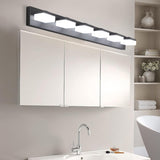 ZNTS (Same as W1340110609/L2015) Modern 6-Light Black LED Vanity Mirror Light Fixture For Bathrooms And W1340P206830