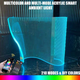 ZNTS Modern Curved RGB Table Lamps for Bedrooms and Desks - Futuristic Ambient Mood Lighting for Gaming 60909449