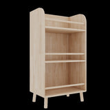 Pine Solid Wood Bookshelf/Bookcase - 0.6" Thick Shelves Heavy Duty Storage Rack, 19.69"W36.61"H W3166P271752