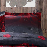 3D Comforter set 3 Pieces Rose Love Romantic Moment Print Comforter Set with Microfiber Fabric and 24276385