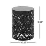 Outdoor Metal end Table -Large 73605.00BLK