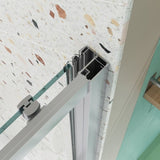 56"-60"W x 72"H sliding shower door, sliding door, with 1/4" tempered glass and Polished Chrome W2122P196374