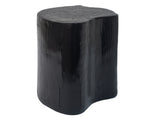 2-in-1 Irregular MGO End Table, Split Design, Small Space Friendly,Indoor Outdoor Use,Black Color N770P284171B