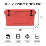 White outdoor Camping Picnic Fishing portable cooler 65QT Portable Insulated Cooler Box W1364P200968