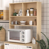 Pantry Cabinet with 2 Doors, 3-Tier Modern Kitchen Cabinet with Shelves, Freestanding Larder W409P225879