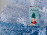 5ft Blue&White Xmas Tree - Flocked Snow-Melt Design, Sturdy Metal Stand, 456 Tips, Fireproof & 17188165