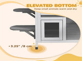 White 2-Tier Wooden Outdoor Cat Shelter Kitten Condo with Openable Asphalt Roof, 4 Rest Platforms 24210938
