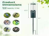 Standing Bird Feeder Squirrel-Proof, 4 Feeding Ports with Perches Heavy-Duty Metal & PC Construction 05174966