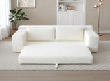 Memory Foam Cloud Loveseat Sofa, 2 in 1 Convertible Folding Couch Bed, No Assembly Compressed W2677P395121