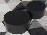 MDF with ash/oak/walnut veneer side table/coffee table/end table/nesting table set of 2 for living W87640121