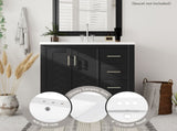 30'' Bathroom Vanity with Ceramic Sink Combo, Solid Wood Frame Bathroom Storage Cabinet, N710P191947B