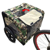 ZNTS Camouflage Foldable Bicycle Trailer Bike Trailer for Camping Pet Dog Cat Luggage Carry 97660378